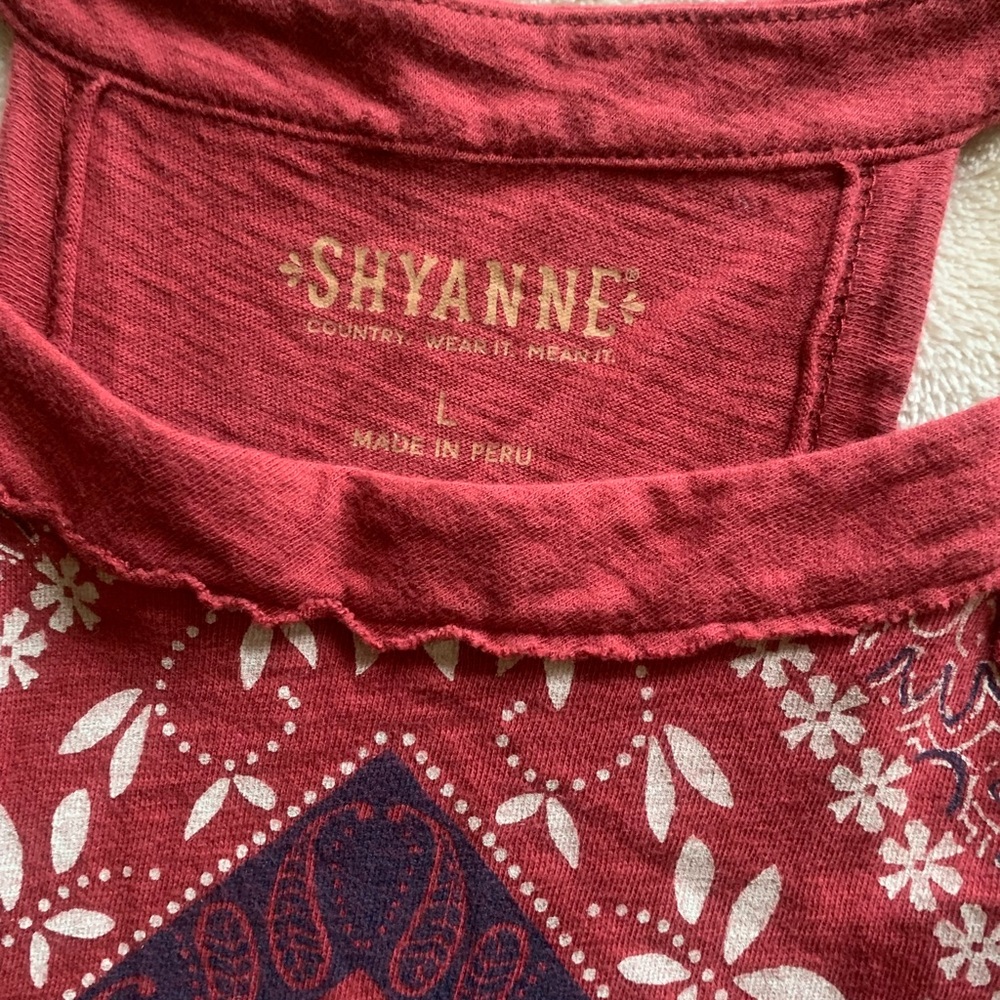Shyanne Brick Red Bandana Print Western boho Halter Graphic Cotton Tank large - Picture 8 of 11